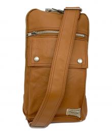 PORTER（ポーター）の古着「FREE STYLE SLING SHOULDER BAG ショルダーバッグ」｜ブラウン