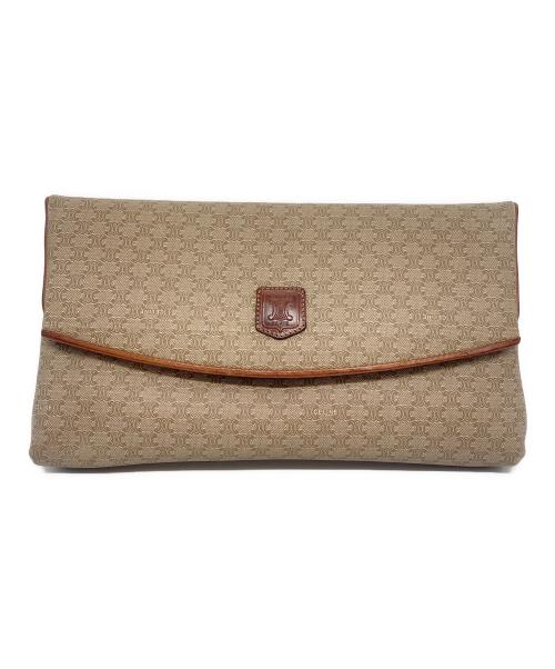 CELINE（セリーヌ）CELINE (セリーヌ) マカダム クラッチバッグ ブラウンの古着・服飾アイテム
