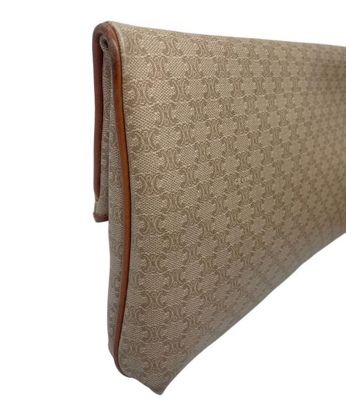 CELINE（セリーヌ）CELINE (セリーヌ) マカダム クラッチバッグ ブラウンの古着・服飾アイテム