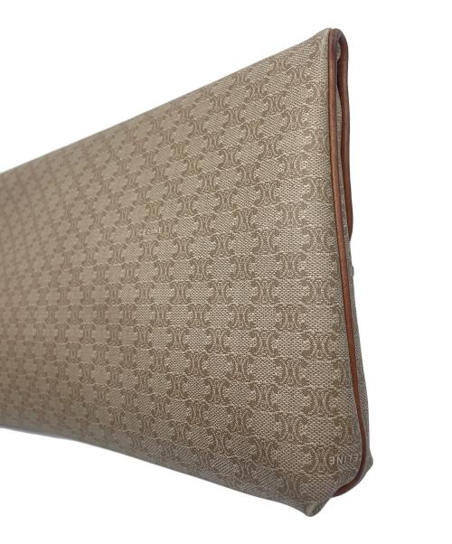 CELINE（セリーヌ）CELINE (セリーヌ) マカダム クラッチバッグ ブラウンの古着・服飾アイテム