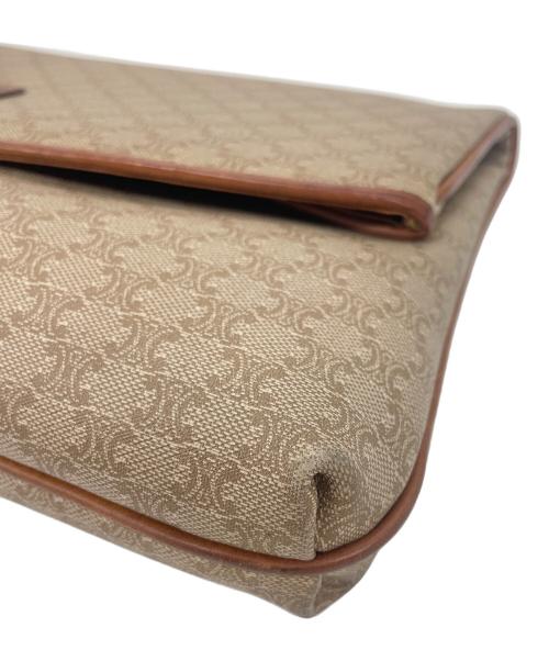 CELINE（セリーヌ）CELINE (セリーヌ) マカダム クラッチバッグ ブラウンの古着・服飾アイテム