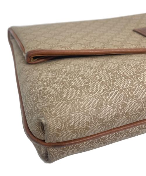 CELINE（セリーヌ）CELINE (セリーヌ) マカダム クラッチバッグ ブラウンの古着・服飾アイテム