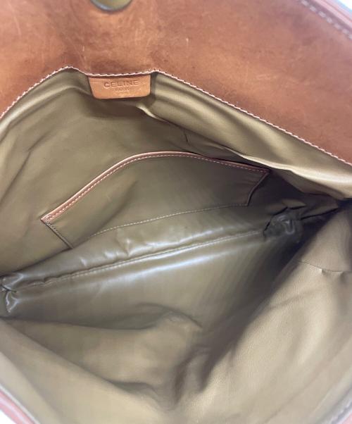 CELINE（セリーヌ）CELINE (セリーヌ) マカダム クラッチバッグ ブラウンの古着・服飾アイテム