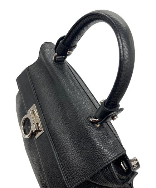 Salvatore Ferragamo（サルヴァトーレ フェラガモ）Salvatore Ferragamo (サルヴァトーレ フェラガモ) ガンチーニ2WAYショルダーバッグ ブラックの古着・服飾アイテム