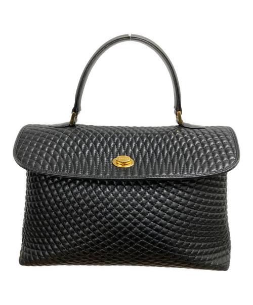 BALLY（バリー）BALLY (バリー) タンロック キルティング ハンドバッグ ブラックの古着・服飾アイテム