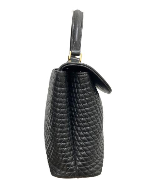 BALLY（バリー）BALLY (バリー) タンロック キルティング ハンドバッグ ブラックの古着・服飾アイテム