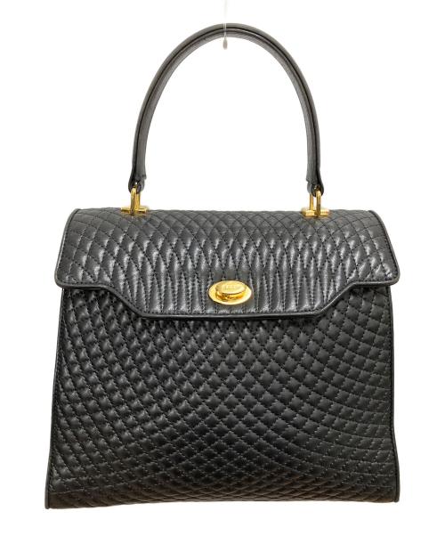 BALLY（バリー）BALLY (バリー) キルティング タンロック ハンドバッグ ブラックの古着・服飾アイテム