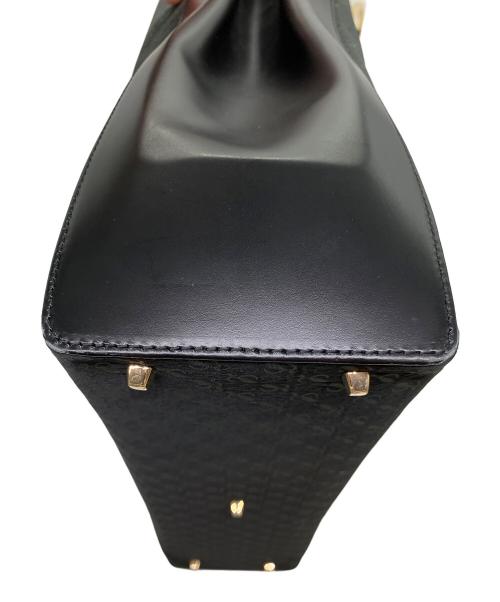 LOEWE（ロエベ）LOEWE (ロエベ) アナグラム メタルハンドル トートバッグ ブラック×グリーン×ゴールドの古着・服飾アイテム