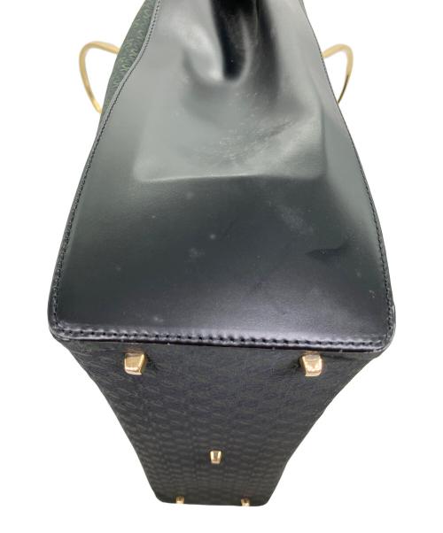 LOEWE（ロエベ）LOEWE (ロエベ) アナグラム メタルハンドル トートバッグ ブラック×グリーン×ゴールドの古着・服飾アイテム