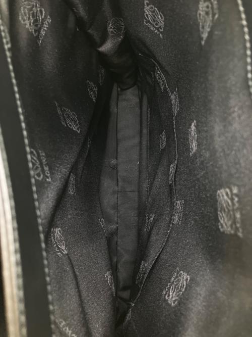 LOEWE（ロエベ）LOEWE (ロエベ) アナグラム メタルハンドル トートバッグ ブラック×グリーン×ゴールドの古着・服飾アイテム