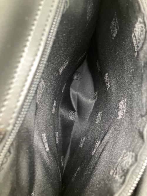 LOEWE（ロエベ）LOEWE (ロエベ) アナグラム メタルハンドル トートバッグ ブラック×グリーン×ゴールドの古着・服飾アイテム