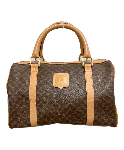 CELINE（セリーヌ）CELINE (セリーヌ) マカダム　ミニボストンバッグ ブラウンの古着・服飾アイテム