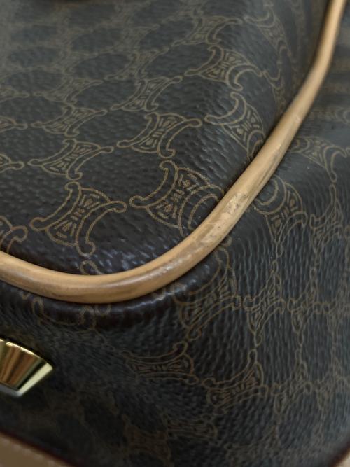 CELINE（セリーヌ）CELINE (セリーヌ) マカダム　ミニボストンバッグ ブラウンの古着・服飾アイテム