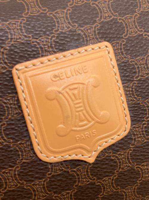 CELINE（セリーヌ）CELINE (セリーヌ) マカダム　ミニボストンバッグ ブラウンの古着・服飾アイテム