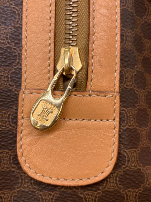 CELINE（セリーヌ）CELINE (セリーヌ) マカダム　ミニボストンバッグ ブラウンの古着・服飾アイテム