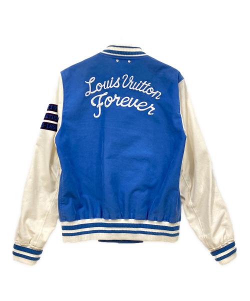 LOUIS VUITTON（ルイ ヴィトン）LOUIS VUITTON (ルイ ヴィトン) ロゴワッペン スタジャン ブルー×ホワイト サイズ:SIZE 50の古着・服飾アイテム