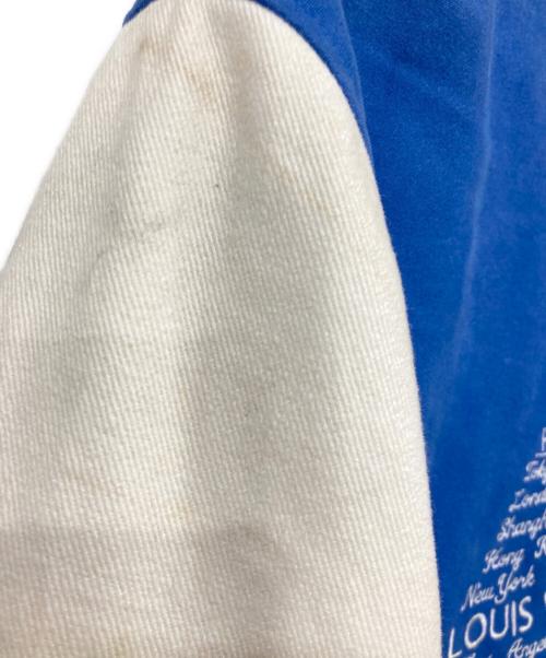 LOUIS VUITTON（ルイ ヴィトン）LOUIS VUITTON (ルイ ヴィトン) ロゴワッペン スタジャン ブルー×ホワイト サイズ:SIZE 50の古着・服飾アイテム