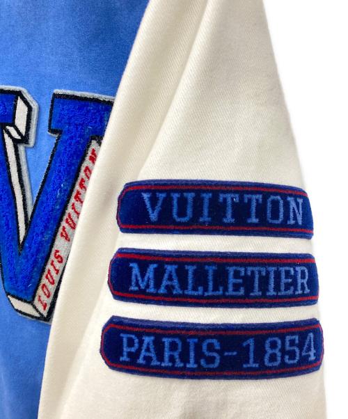 LOUIS VUITTON（ルイ ヴィトン）LOUIS VUITTON (ルイ ヴィトン) ロゴワッペン スタジャン ブルー×ホワイト サイズ:SIZE 50の古着・服飾アイテム
