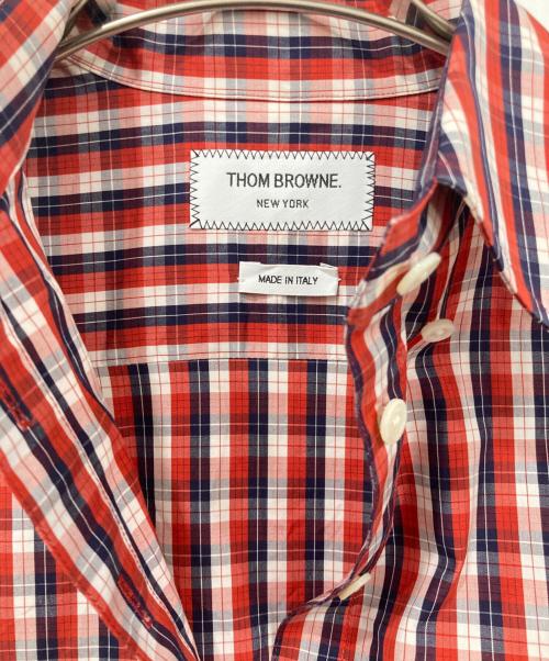 Thom Browne（トムブラウン）Thom Browne (トムブラウン) ノースリーブワンピース レッド×ホワイト サイズ:SIZE 36の古着・服飾アイテム