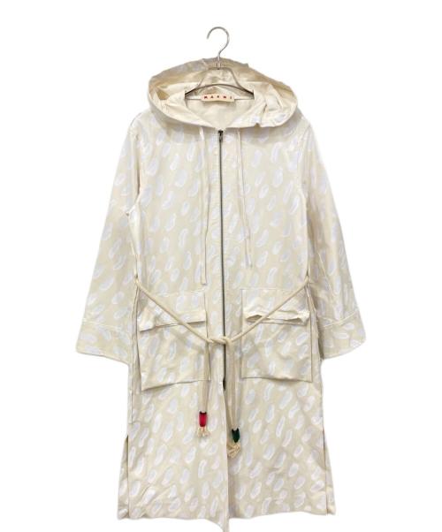 MARNI（マルニ）MARNI (マルニ) ペイントダブルジップフーディ ホワイト サイズ:SIZE 38の古着・服飾アイテム