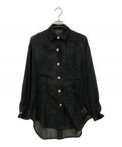 中古・古着通販】YORI (ヨリ) シャイニーパフブラウス ベージュ サイズ