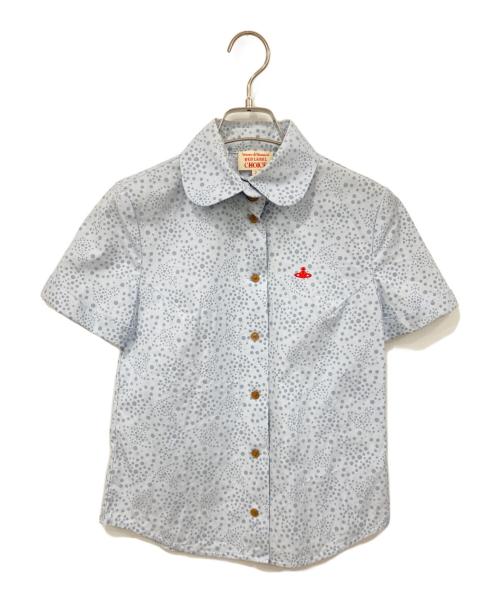 Vivienne Westwood RED LABEL（ヴィヴィアンウエストウッドレッドレーベル）Vivienne Westwood RED LABEL (ヴィヴィアンウエストウッドレッドレーベル) 半袖シャツブラウス ライトブルー サイズ:SIZE 2の古着・服飾アイテム