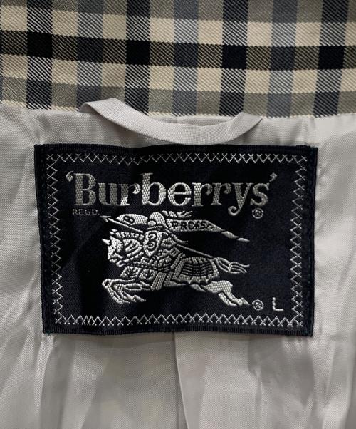Burberry's（バーバリー）Burberry's (バーバリー) コート ホワイト×ブラック サイズ:Lの古着・服飾アイテム