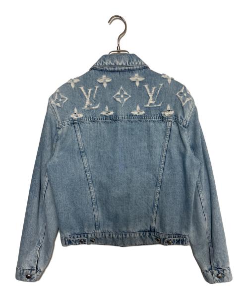 LOUIS VUITTON（ルイ ヴィトン）LOUIS VUITTON (ルイ ヴィトン) モノグラムダメージ加工トラッカーデニムジャケット インディゴ サイズ:44の古着・服飾アイテム