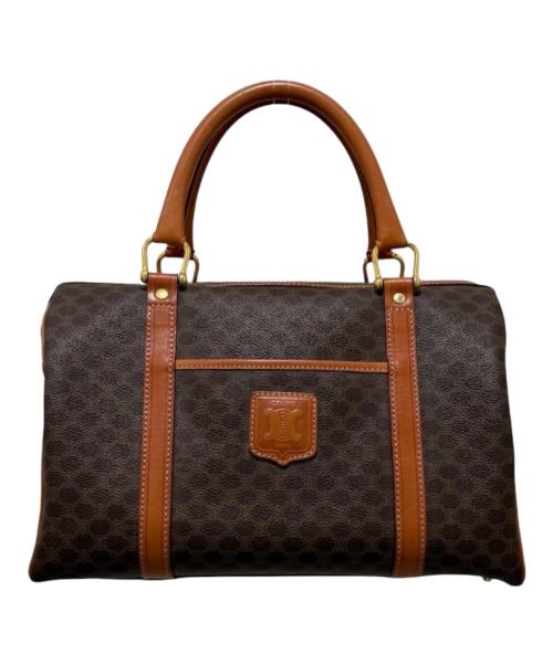 CELINE（セリーヌ）CELINE (セリーヌ) マカダム柄 ミニボストンバッグ ブラウンの古着・服飾アイテム