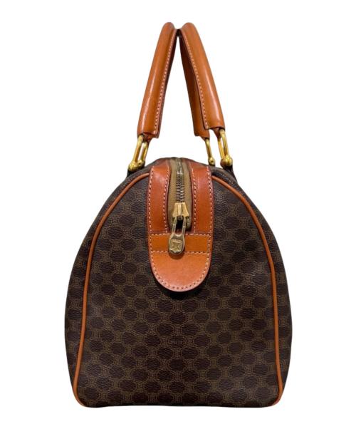 CELINE（セリーヌ）CELINE (セリーヌ) マカダム柄 ミニボストンバッグ ブラウンの古着・服飾アイテム