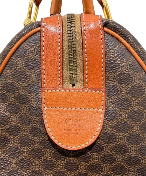 CELINE（セリーヌ）CELINE (セリーヌ) マカダム柄 ミニボストンバッグ ブラウンの古着・服飾アイテム