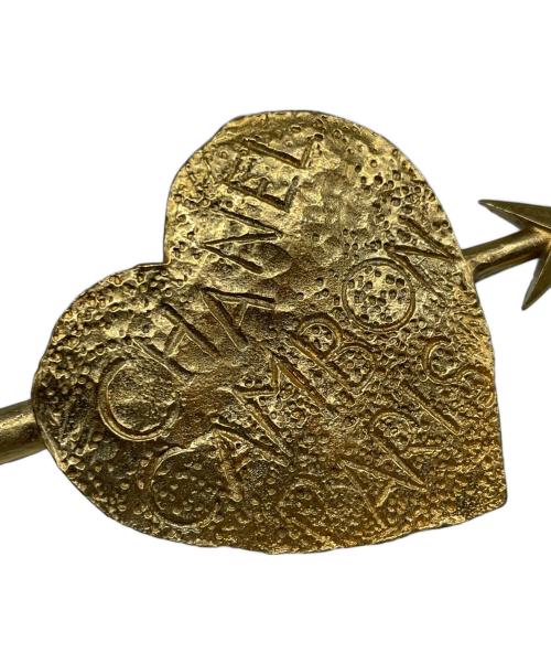 CHANEL（シャネル）CHANEL (シャネル) Arrow Heart Pin Brooch アローハートモチーフ ピンブローチ ゴールドの古着・服飾アイテム