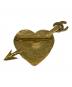 CHANEL (シャネル) Arrow Heart Pin Brooch アローハートモチーフ ピンブローチ ゴールド：150000円