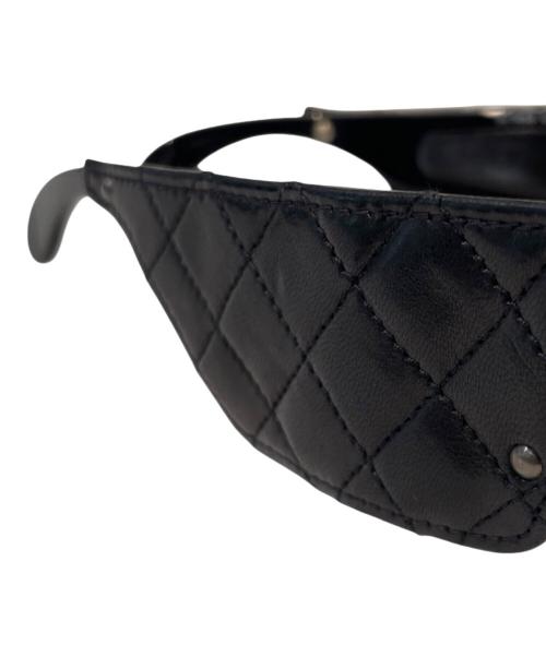 CHANEL（シャネル）CHANEL (シャネル) マトラッセ キルティングレザー 1988 サングラス ブラックの古着・服飾アイテム