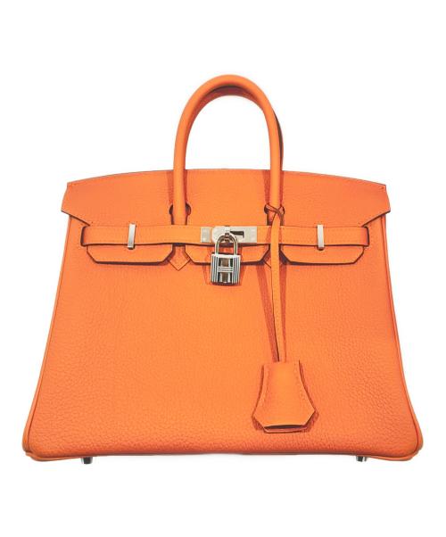 HERMES（エルメス）HERMES (エルメス) Birkin 25/バーキン25/シルバー金具/K刻印 オレンジ サイズ:25の古着・服飾アイテム