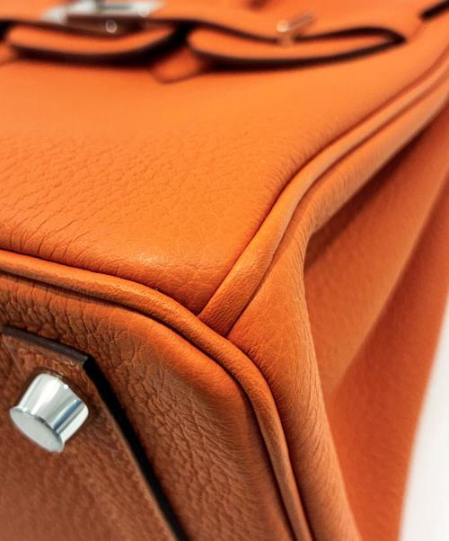 HERMES（エルメス）HERMES (エルメス) Birkin 25/バーキン25/シルバー金具/K刻印 オレンジ サイズ:25の古着・服飾アイテム