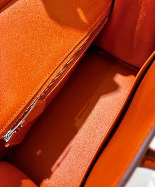 HERMES（エルメス）HERMES (エルメス) Birkin 25/バーキン25/シルバー金具/K刻印 オレンジ サイズ:25の古着・服飾アイテム