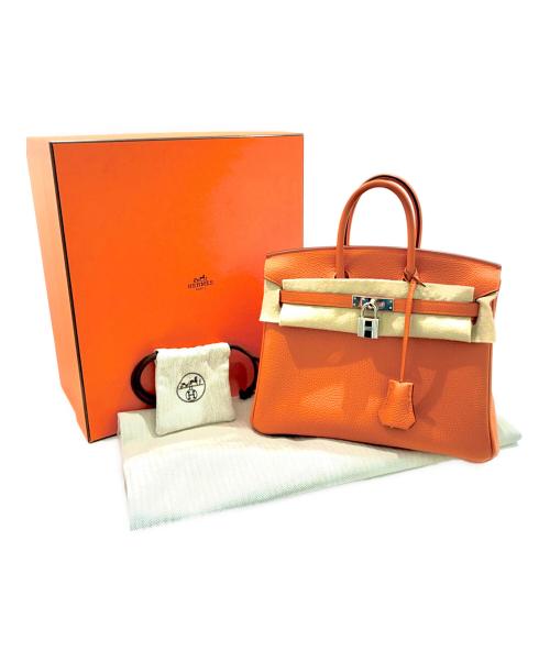 HERMES（エルメス）HERMES (エルメス) Birkin 25/バーキン25/シルバー金具/K刻印 オレンジ サイズ:25の古着・服飾アイテム