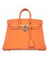 HERMES（エルメス）の古着「Birkin 25/バーキン25/シルバー金具/K刻印」｜オレンジ