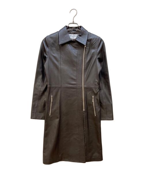 BALMAIN（バルマン）BALMAIN (バルマン) レザージャケット ブラウン サイズ:7の古着・服飾アイテム