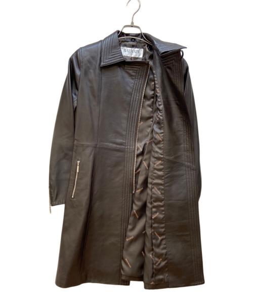 BALMAIN（バルマン）BALMAIN (バルマン) レザージャケット ブラウン サイズ:7の古着・服飾アイテム