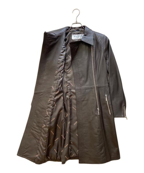 BALMAIN（バルマン）BALMAIN (バルマン) レザージャケット ブラウン サイズ:7の古着・服飾アイテム