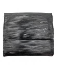 LOUIS VUITTON（ルイ ヴィトン）の古着「3つ折り財布/エピ・ポルトモネ・ビエ・カルトクレディ」｜ブラック