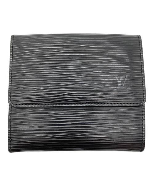 LOUIS VUITTON（ルイ ヴィトン）LOUIS VUITTON (ルイ ヴィトン) 3つ折り財布/エピ・ポルトモネ・ビエ・カルトクレディ ブラックの古着・服飾アイテム