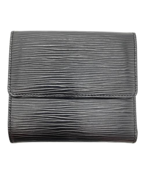 LOUIS VUITTON（ルイ ヴィトン）LOUIS VUITTON (ルイ ヴィトン) 3つ折り財布/エピ・ポルトモネ・ビエ・カルトクレディ ブラックの古着・服飾アイテム