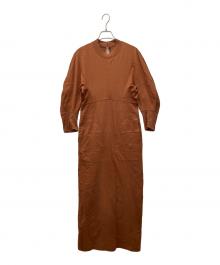 Mame Kurogouchi（マメクロゴウチ）の古着「Cotton Jersey Dress」｜ブラウン