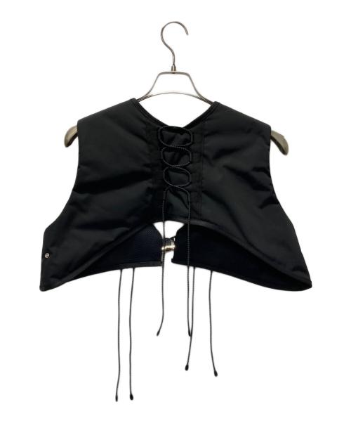 KISHIDAMIKI（キシダミキ）KISHIDAMIKI (キシダミキ) レースアップベスト ブラック サイズ:Fの古着・服飾アイテム