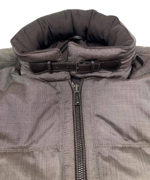 ERMENEGILDO ZEGNA（エルメネジルド・ゼニア）ERMENEGILDO ZEGNA (エルメネジルド・ゼニア) 中綿ジャケット グレー×ブラウン サイズ:44の古着・服飾アイテム