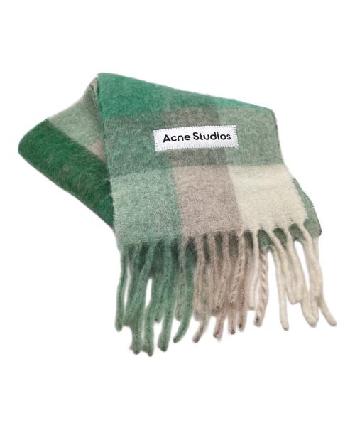 Acne studios（アクネ ストゥディオズ）Acne studios (アクネ ストゥディオズ) 大判マフラー 黄緑の古着・服飾アイテム