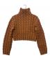 BALENCIAGA（バレンシアガ）の古着「ハイネックケーブルニット」｜ブラウン